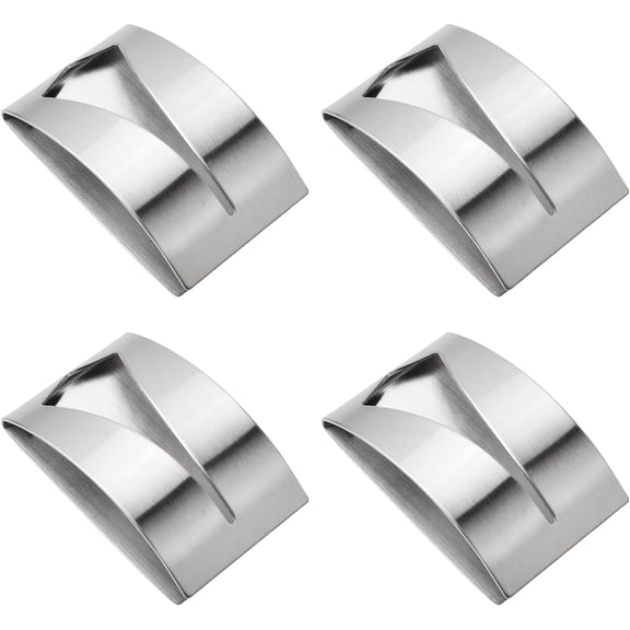 4PCS Self Adhesive Towel Holders, Stainless Steel Hook Rack Towel Hangers Wall Mount Non-Drilling Towel Storage Hanger Racks for Bathroom Kitchen