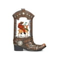 thumbnail image 6 of Roman 10 Inch H Lighted Swirl Boot Santa Riding Deer, Christmas Decoration, 6 of 8
