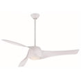 thumbnail image 2 of Smart Ceiling Fan With Light Kit In Transitional Style 15.5 Inches Tall By 58 Inches Wide-White Finish-White Blade Color Minka Aire Fans F803dl-Wh, 2 of 2