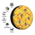 thumbnail image 4 of Fotbe Honeycombs Funda de Llanta de Repuesto con Estampado, Engrosada, Ajuste Universal para Jeep, Remolque, RV, SUV, Camión-15 inch, 4 of 6
