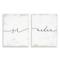 thumbnail image 2 of Stupell Industries Charming Madam & Sir Calligraphy Simple Rustic Motif Wood Wall Art, 10 x 15, Design by Lil' Rue, 2 of 5