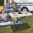 thumbnail image 3 of Patiojoy Portable Fish Cleaning Table Folding Camping Table w/ 2 Sinks & Rotatable Faucet Functional Garbage Holder & Measuring Mark, 3 of 10