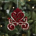 thumbnail image 3 of Christmas Pendant Flocking Sequins Elk Star Snowflake Wreath Christmas Tree Hanging Ornament for Home Christmas Party Decor, 3 of 5