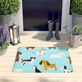 thumbnail image 2 of Cartoon Dog Flannel Non Slip Door Rugs,Washable Door Mats Indoor,Decorative Door Mats,Dirt-Resistant and Absorbent Doormat for Entrance,Bedroom,Kitchen,Bathroom,31.5x17in(80x43cm), 2 of 4