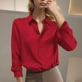 thumbnail image 5 of dazeni Women's Button Down Shirts Long Sleeve Basic Classic Soft Shirt Collared Fashion Dressy Casual Business Office Blouse S-3XL, 5 of 5