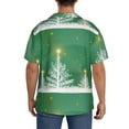 thumbnail image 5 of Disketp Men's Hawaiian Christmas Green Print Shirts Button Down Holiday Beach Shirts-Large, 5 of 7