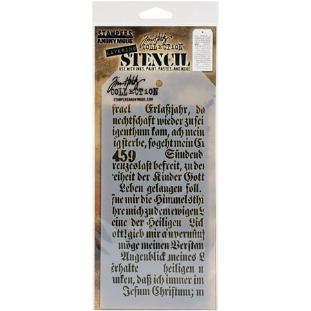 UPC: 0787790630210 | Tim Holtz Layered Stencil 4.125 X8.5 -Script -Layered