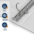 thumbnail image 3 of SUIN Economy 1 inch 3 Ring Binder for Work, Clear View Cover, Two Pocket, 2-Pack, White, 3 of 7