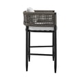 thumbnail image 3 of Armen Living Alegria 30" Aluminum & Rope Outdoor Bar Stool in Gray, 3 of 8