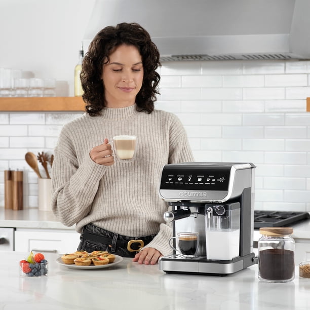 Gourmia One-Touch Espresso, Cappuccino, Latte & Americano Maker