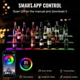 thumbnail image 3 of VEVOR LED Lighted Liquor Bottle Display Bar Shelf RF & App Control 48" 3-Step, 3 of 9