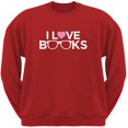 thumbnail image 1 of I Love Books Red Adult Sweatshirt, 1 of 1