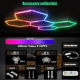 thumbnail image 4 of Wall Lights, RGB Hexagon LED Garage Lights, Honeycomb Lights, 720W - 358 Color Modes, Music Sync Supported(5 Hex Grids), 4 of 14