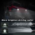 thumbnail image 3 of serony Phares Ronds 7 Pouces 200W Lumières de Signalisation Ambrées pour Jeep Wrangler, 3 of 9