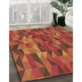 thumbnail image 3 of Ahgly Company Machine Washable Indoor Square Transitional Orange Area Rugs, 7' Square, 3 of 7
