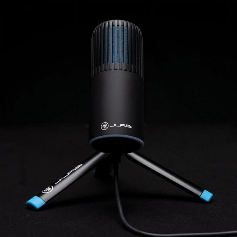 JLab Talk Go USB C Microphone with Cardioid and Omni Black Blue