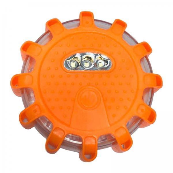 koolsoo 3x LED, Disque d'Urgence avec Base et Crochet Sac de Rangement Feux Clignotants pour Voiture Camion Bateaux