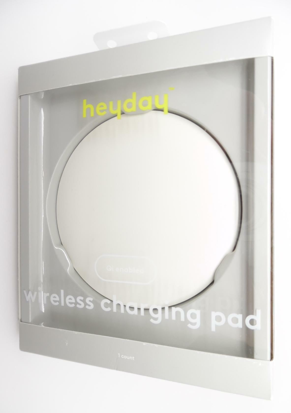 Heyday Wireless Charger Pad Qi Enabled Charging Puck White