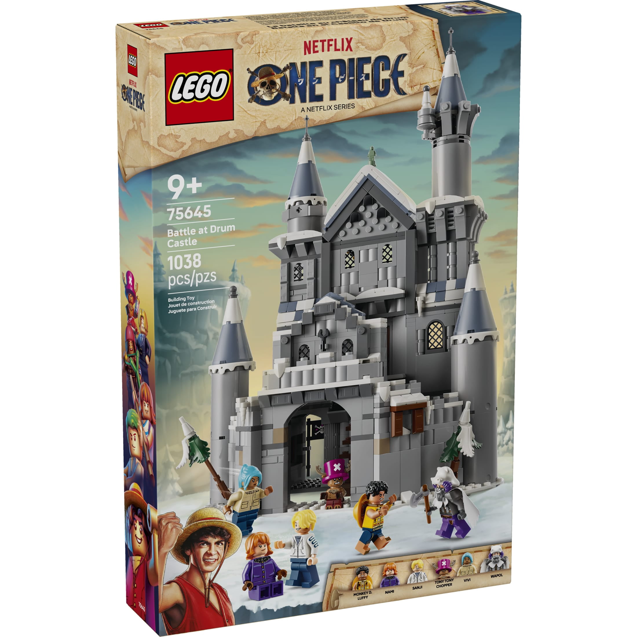 LEGO ONE PIECE Battle at Drum Castle - Building Toy for Boys & Girls, Ages 9+ - With 5 Minifigures - Playset for Kids & Anime Fans - Gift for Birthdays - 75645