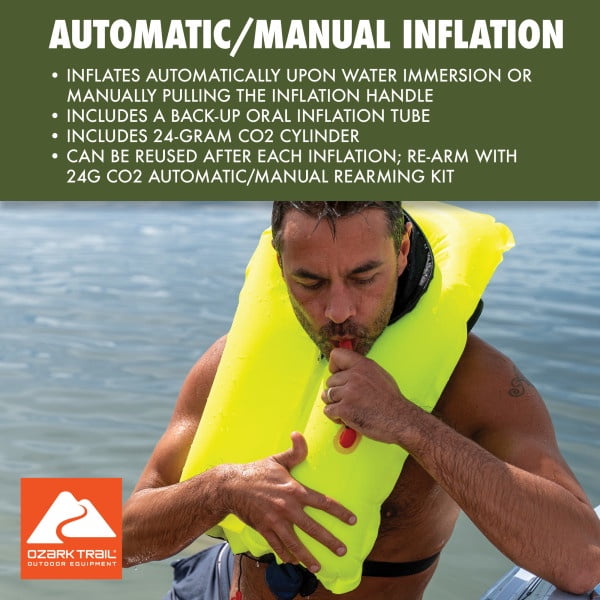 (2 pack) Ozark Trail Pro a/m 24 Unisex Inflatable Life Vest