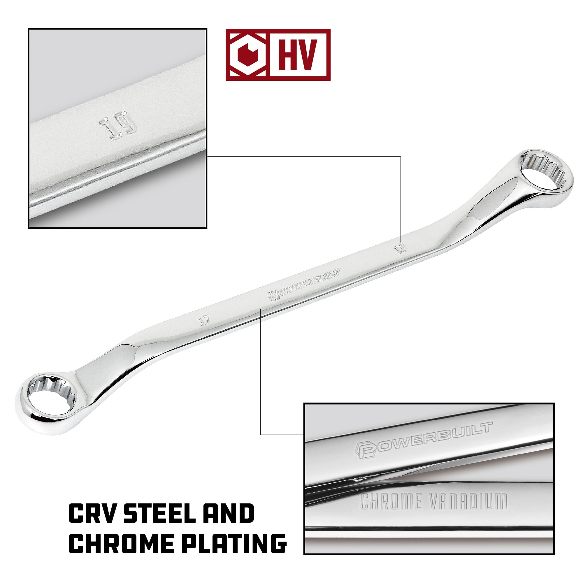 Powerbuilt 5 Piece Metric Offset Double Box-End Wrench Set - 644053