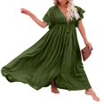 thumbnail image 5 of POINTERTECK Women‘s Dress Knot Breasted Smock Backless Robe Sun Proof Clothes, 5 of 5