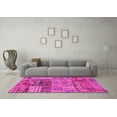 thumbnail image 3 of Ahgly Company Indoor Round Patchwork Pink Transitional Area Rugs, 6' Round, 3 of 4
