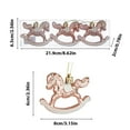thumbnail image 3 of 3-Pack Christmas Carousel Ornaments, Hanging Baubles for Xmas Tree Decor, Whimsical Themed Holiday Party Decoration(Rose Gold), 3 of 4
