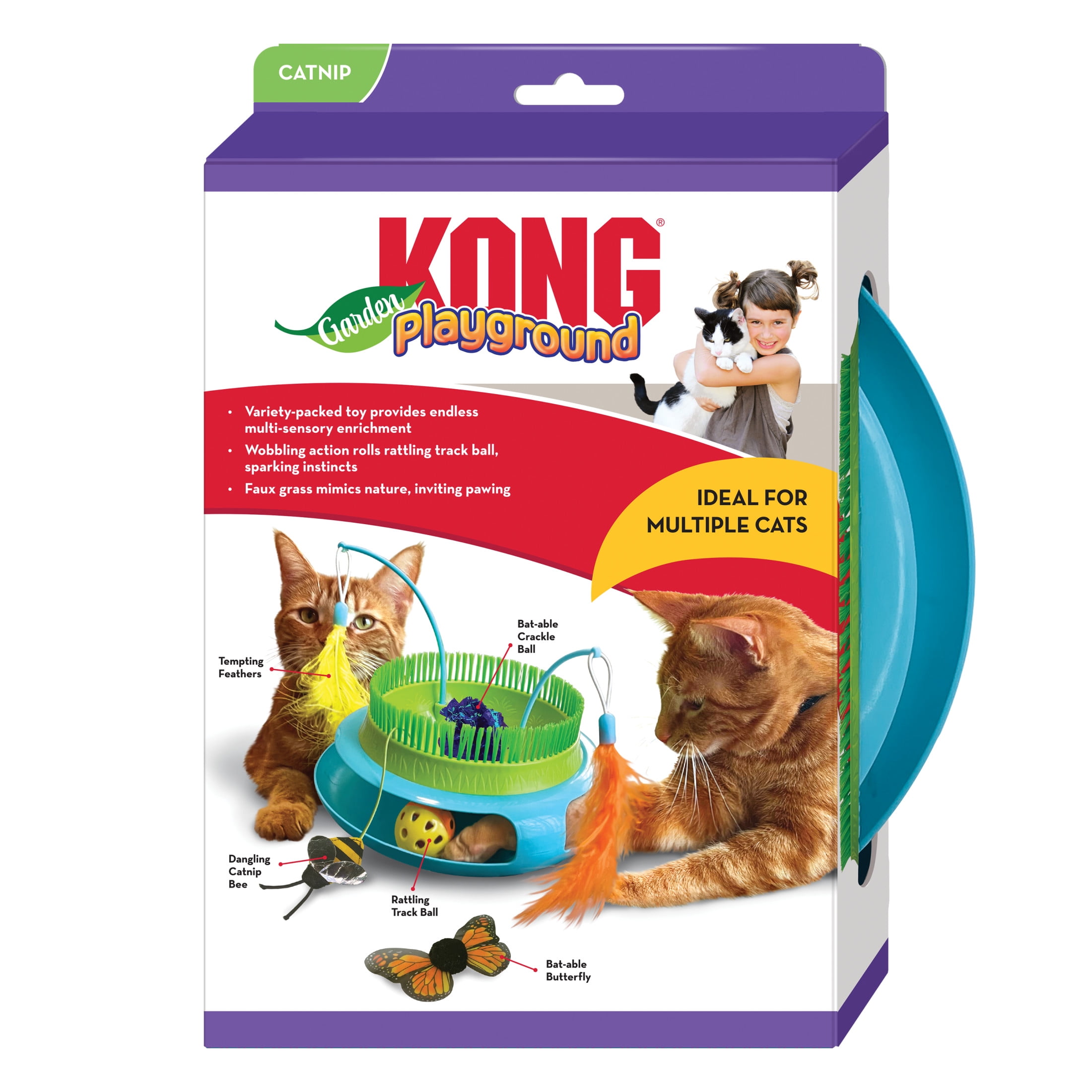 KONG® Playground Garden Multi-Sensory Cat Toy, with Premium North American Catnip