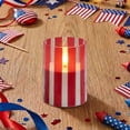 thumbnail image 6 of Battery-Operated LED Candle, Warm White, Red Striped, 4", Patriotic by Way To Celebrate, 6 of 6
