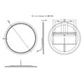 thumbnail image 3 of Modern Mirrors Corona Round Lighted Bathroom Vanity Mirror with IP44 Rating and Dimmable Lighting, 3 of 7