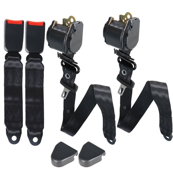 waltyotur 2Pcs Retractable Seat Belts Universal 3 Point For 1982-1995 Jeep CJ YJ Wrangler