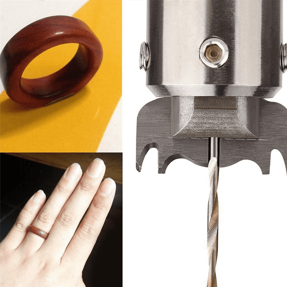 150 PCS Ring Drill Bit Set, 16-21 mm Blades Wood Ring Drill Bit Wooden Ring Maker Steel Wood Bead Drill Bit