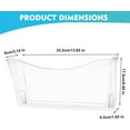 thumbnail image 4 of Magnetic Single Pocket Mesh Hanging File Organizer Vertical Wall Mounted Magazine File Holder Mount Basket Mail Paper Document Folder Organizing for Office Home and School, 4 of 6