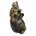 thumbnail image 2 of Happy Buddha Hotei Seated On Wine Gourd Backflow Incense Burner LED Light Statue, 2 of 9
