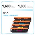 thumbnail image 3 of 131A Toner Cartridge 5-Pack Compatible for HP CF210A CF211A CF212A CF213A 131A 131X LaserJet Pro 200 Color M251n M251nw, MFP M276n M276nw Pritner Ink (2x Black, Cyan, Magenta, Yellow), 3 of 6