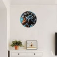thumbnail image 4 of Round Wall Clock,Beautiful Black Woman With Afro Surrounded By Bubbles,Silent Non-Ticking Wall Clock Decor for Home Office Kitchen Living Room Bedroom(10inch), 4 of 4