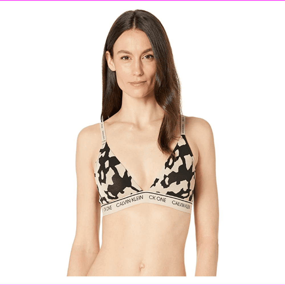 calvin klein camo triangle bra
