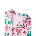 thumbnail image 6 of AIGUR Matching Mommy and Me Sleepwear, Candy Cane  Bow Print Button Down Long Sleeve Pajama Set, 6 of 10