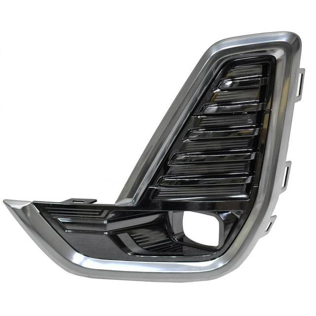 OE Compatible/Replacement Fog Lamp Bezel Front Driver Side Gloss Black With Satin Chrome(GM1038251)