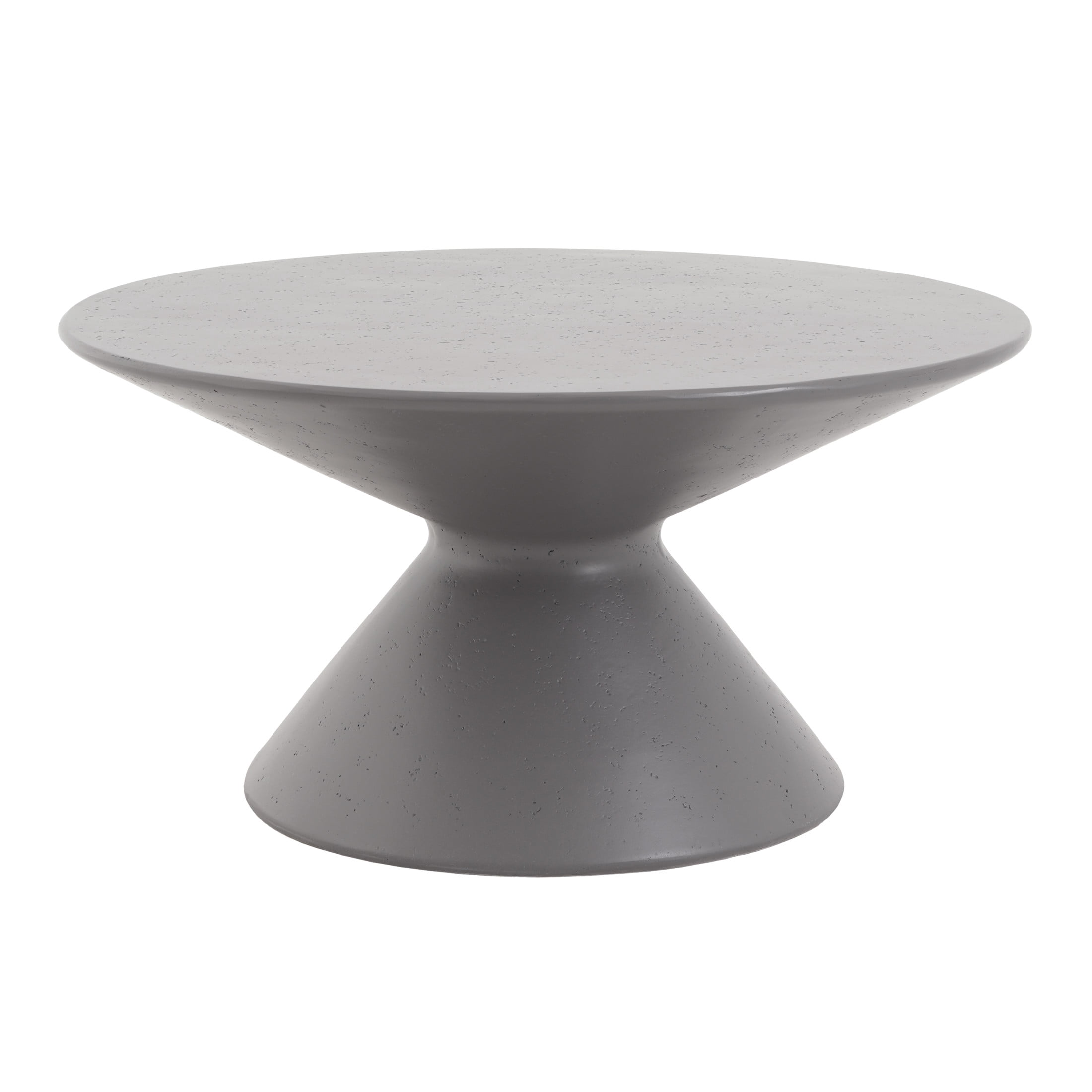 Christopher Knight Home 25.8" MgO Round Coffee Table, Indoor/Outdoor Accent Table, Gray