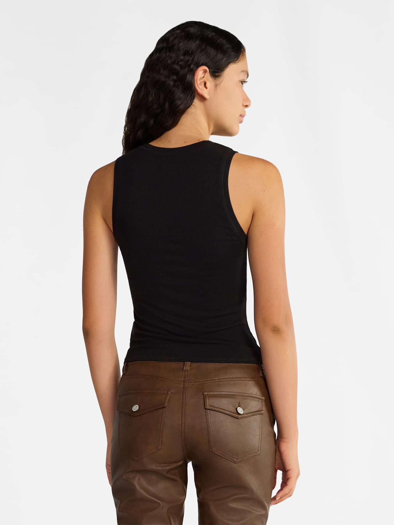 Fitted Crewneck Tank Top, Women's - image 2