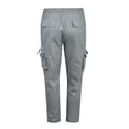 thumbnail image 6 of Mysszz Men's Solid Color Pockets Elastic Waist Casual Cargo Pants, 6 of 6