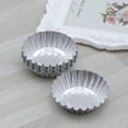 thumbnail image 3 of 10 Pcs Moules à Tartelettes en Forme de Fleur Antiadhésifs en Aluminium Réutilisables pour Cupcakes et Muffins, 3 of 8