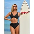 thumbnail image 7 of Sociala Women Ruched Two Piece Swimsuit Knot Twist Bikini Set V Cut Bathing Suits 2026 Swimwear, 7 of 7