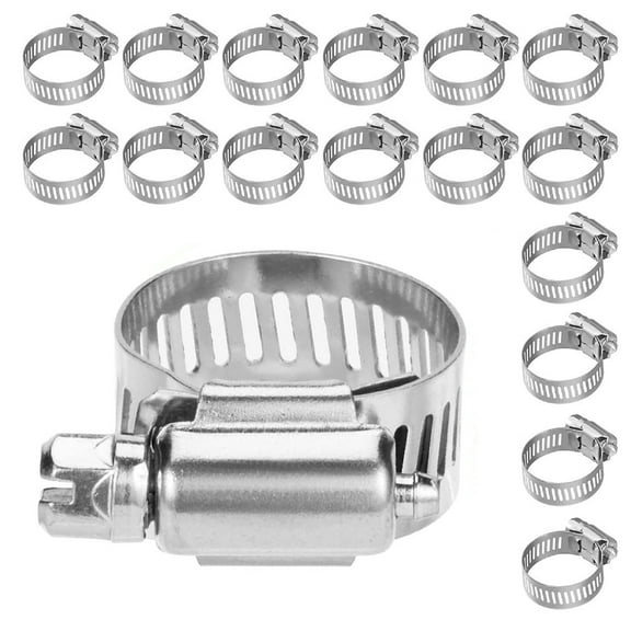 Handdo 50 PCS Fuel Hose Clamp, 3/8 in -1/2 in Worm Gear Hose Clamp for Securing Hoses, Pipe, Cable, Tube, Fuel Lines etc