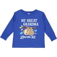 thumbnail image 3 of Inktastic My Great Grandma Loves Me with Sloth and Hearts Boys or Girls Long Sleeve Toddler T-Shirt, 3 of 5