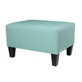 thumbnail image 3 of MJL Furniture  MAX Squared Decorative Button Tufted Upholstered Sea Mist Firm Ottoman White, 3 of 5