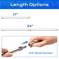 thumbnail image 2 of Pressure Washer Extension Wand, 2 Pack 17 Inch Stainless Steel Heavy Duty Wands with 1/4 Inch Quick Connect, Fits Most Pressure and Power Washers, 2 of 7