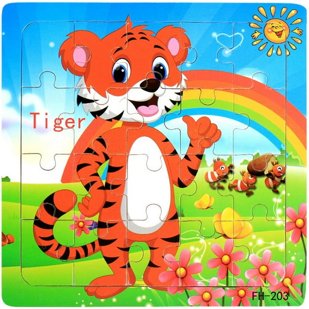 Rompecabezas De Madera, Rompecabezas De Colores De Madera Para Niños De 18 Meses En Adelante, Juguetes Educativos Para Niños Y Niñas,